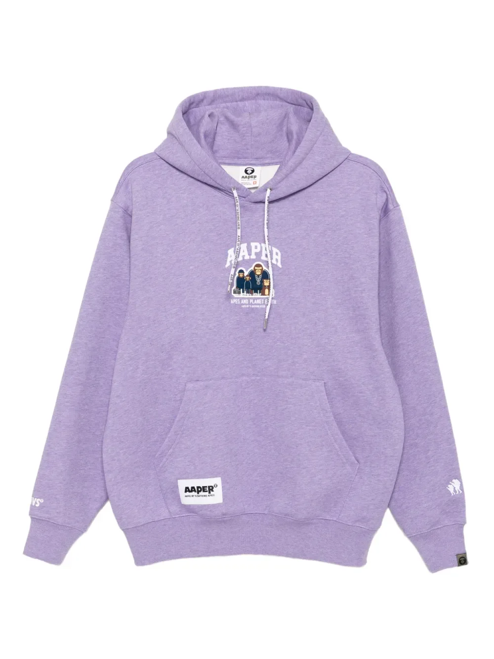 

Худи с логотипом Aape By *A Bathing Ape, фиолетовый