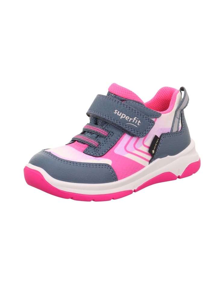 

Кроссовки на шнуровке superfit, цвет blau/pink
