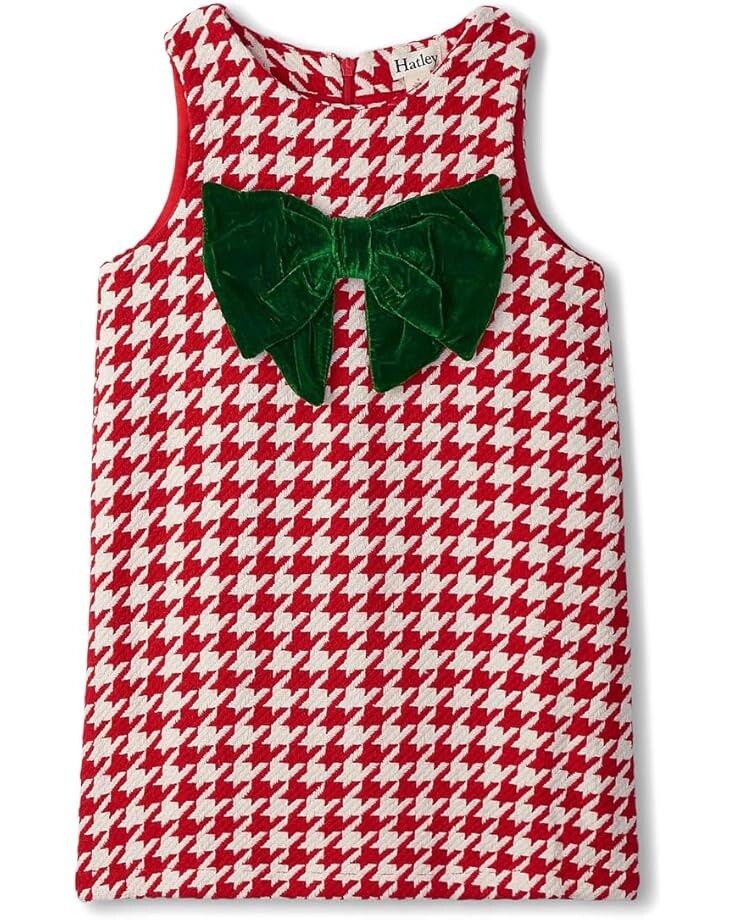 

Платье Hatley Kids Big Bow Houndstooth Dress, красный