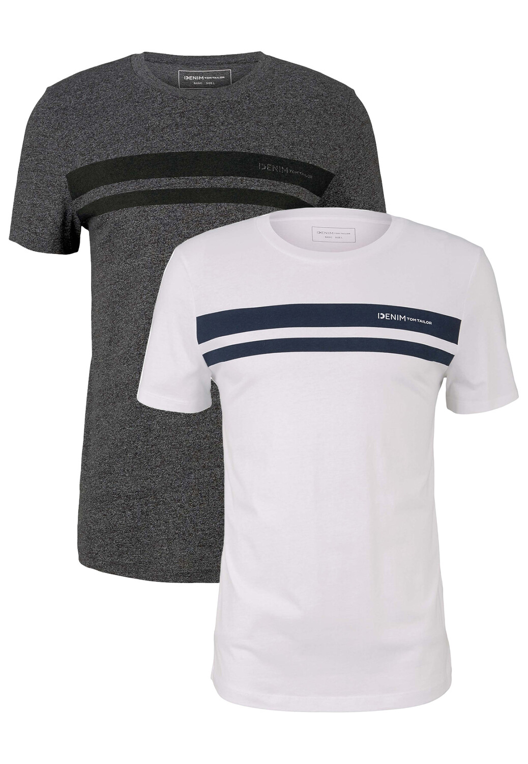 

Футболка Tom Tailor 2 er Set Basic s, цвет Grau-Weiß