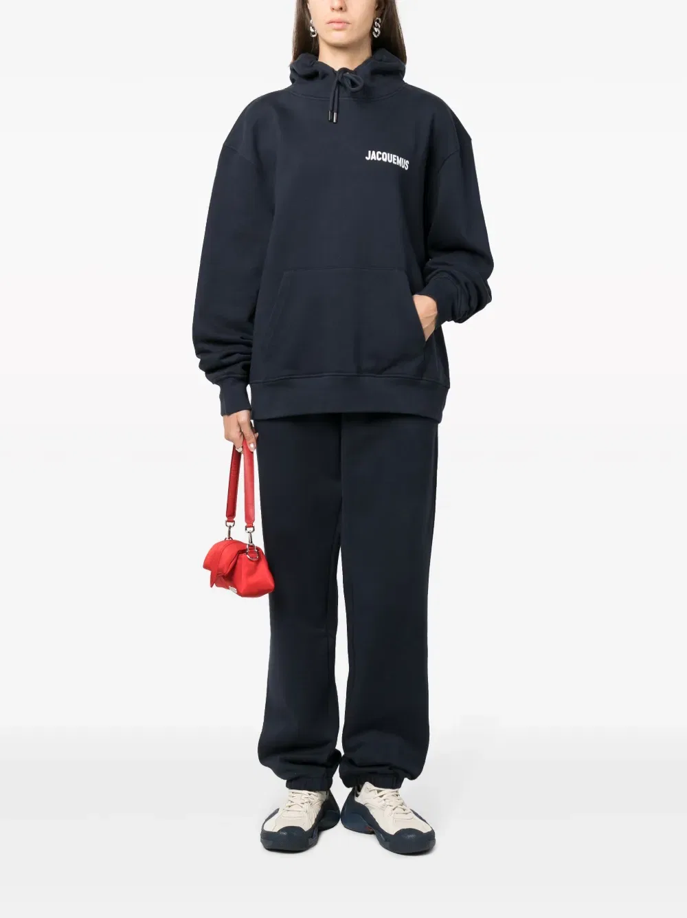 Толстовка Jacquemus с капюшоном, синий — фото 3