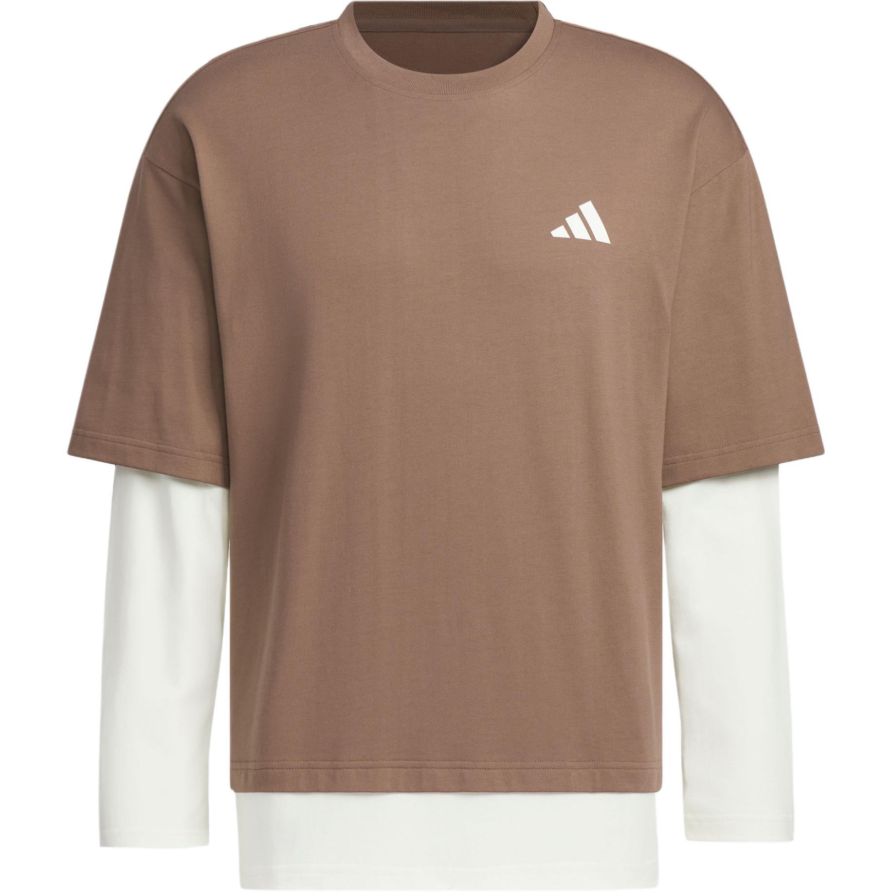 Верхняя футболка мужская коричневая Adidas — фото 2