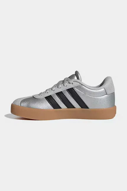 Кроссовки детские VL COURT 3.0 Adidas, серебряный — фото 4