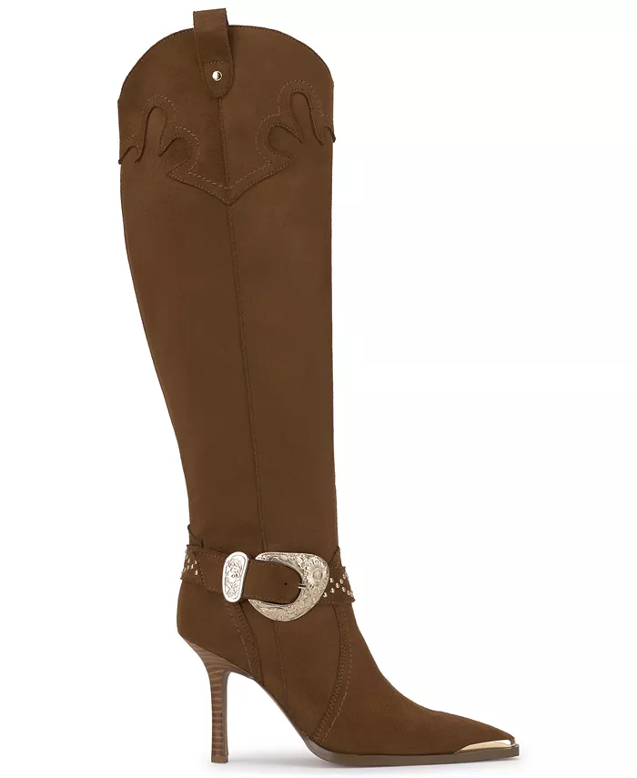Женские ковбойские сапоги Kenzin Tall Western с пряжкой Jessica Simpson, коричневый — фото 2