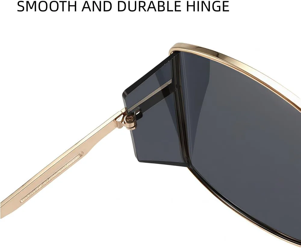 

Стильные женские солнцезащитные очки большого размера с обтекаемой формой, модные и современные очки-щитки, эффектные и стильные солнцезащитные очки MAZNVISO, Silver