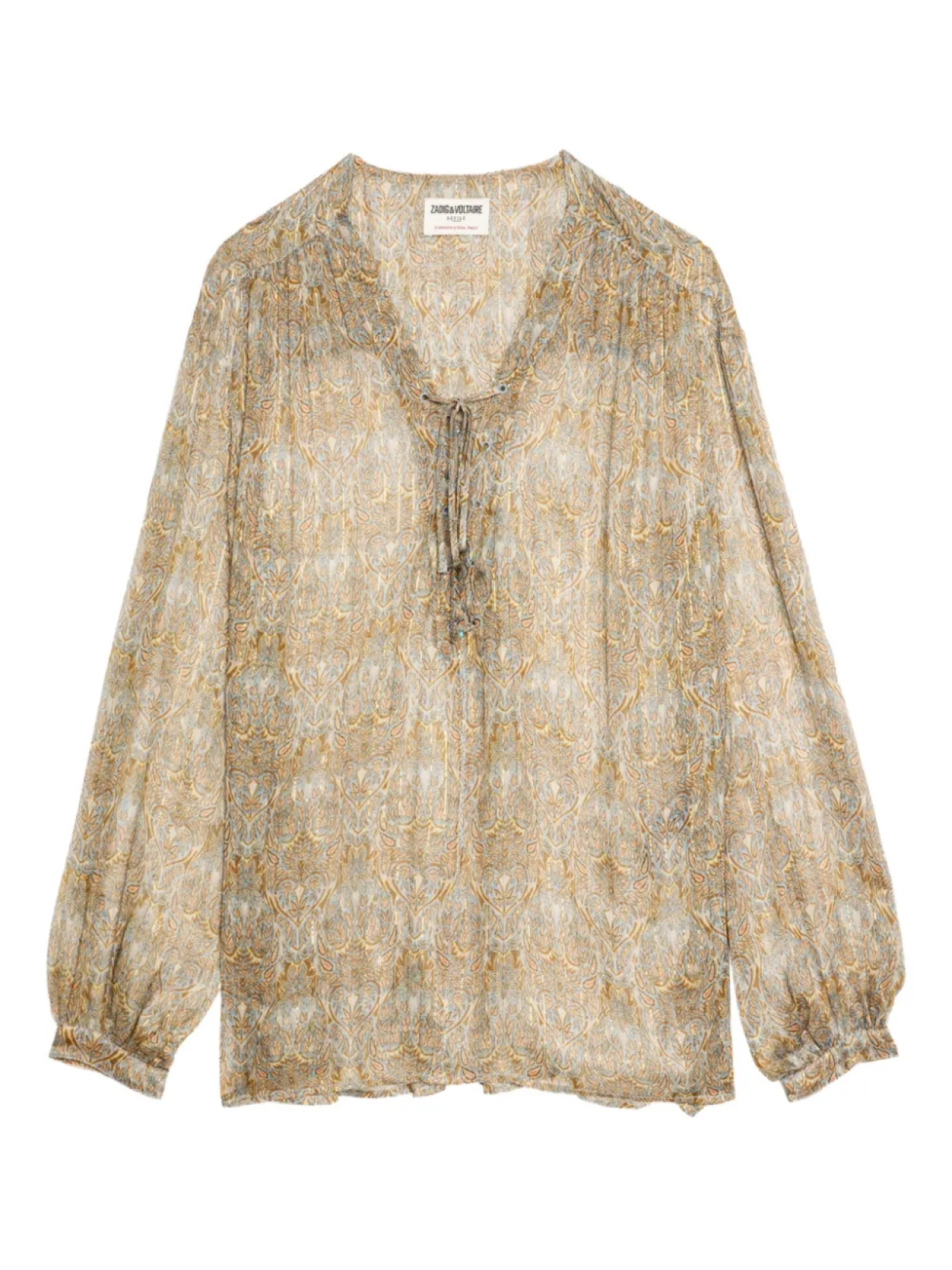 

Zadig&Voltaire блузка Tamela на шнуровке, коричневый