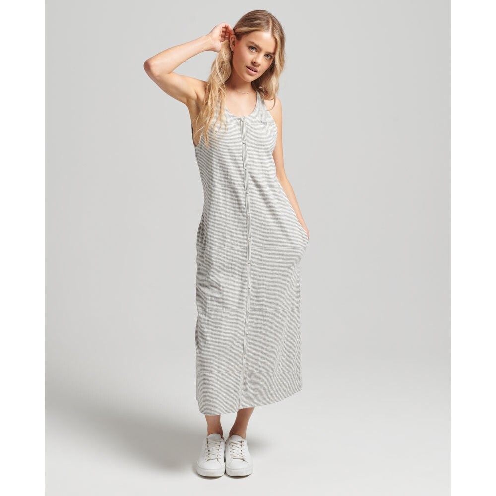 

Платье Superdry Vintage Jersey Button, серый