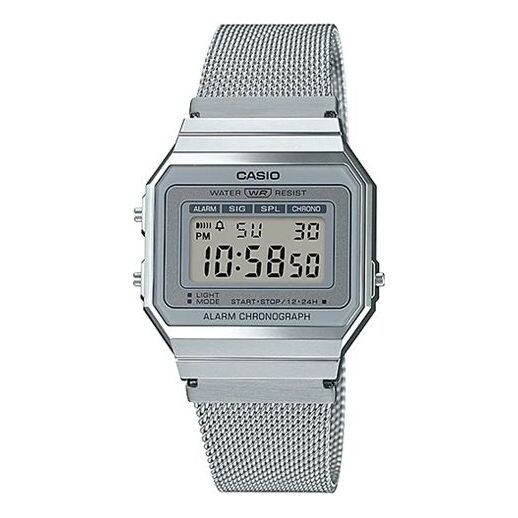 

Часы CASIO Waterproof Sports Unisex Mens Silver Digital, цвет silver