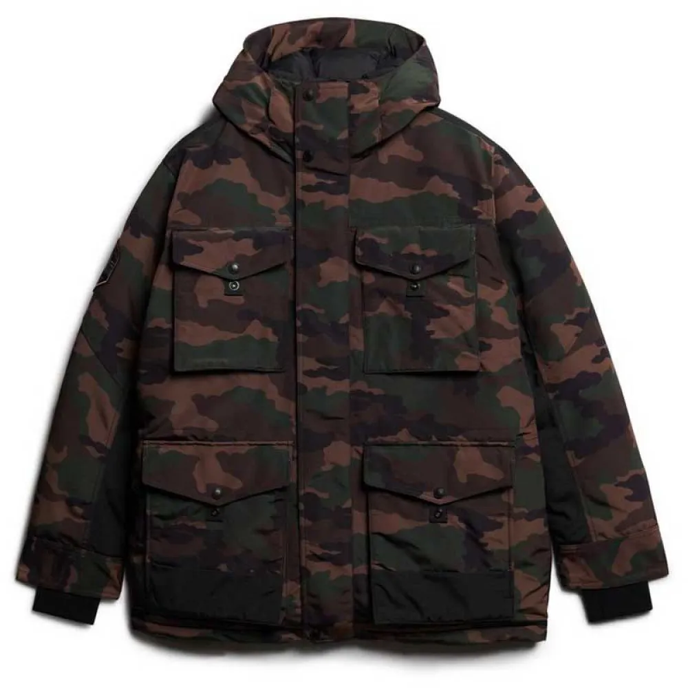 

Куртка Superdry Everest Tactical, зеленый/коричневый