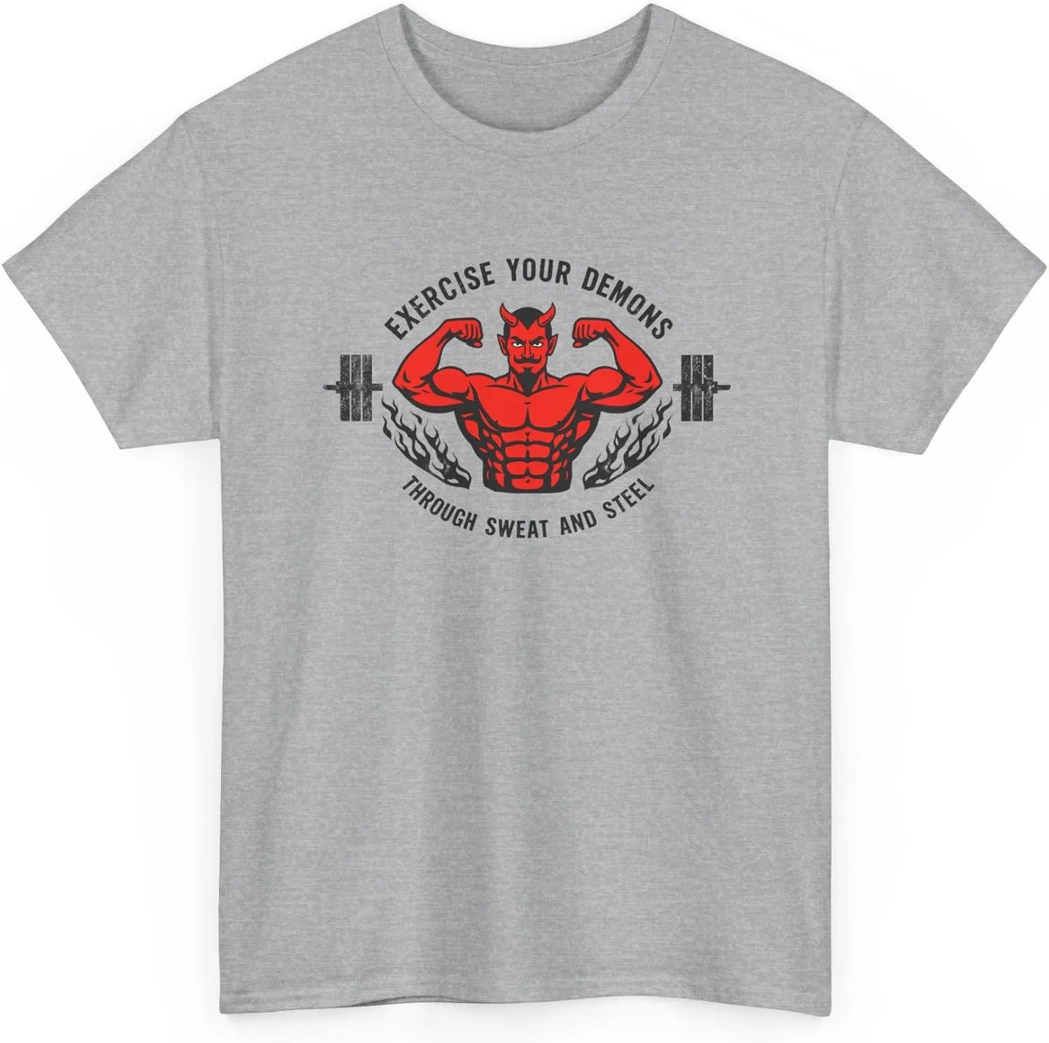 Футболка для фитнеса с принтом GENERIC, Sport Grey