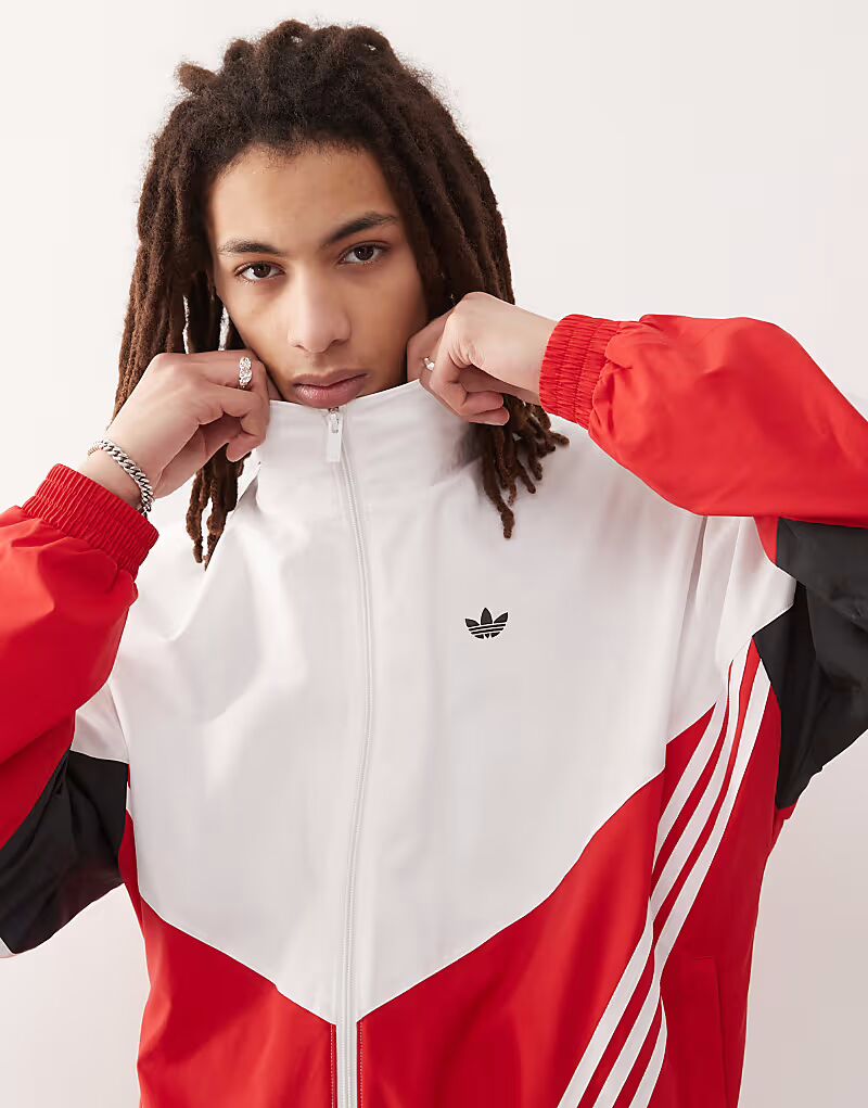 

Спортивный топ Adidas Originals белого и красного цвета