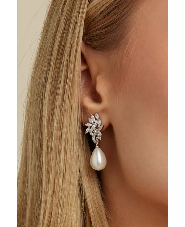 

Серьги-Подвески из кристаллов в стиле Регентства Untamed Petals, silver