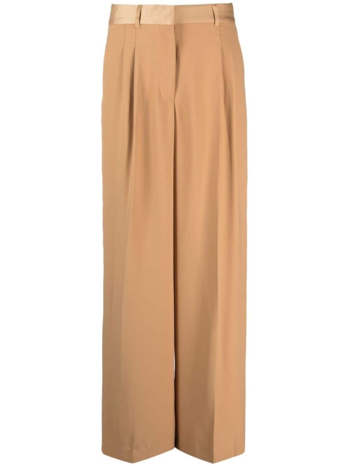 

DKNY широкие брюки со складками, коричневый