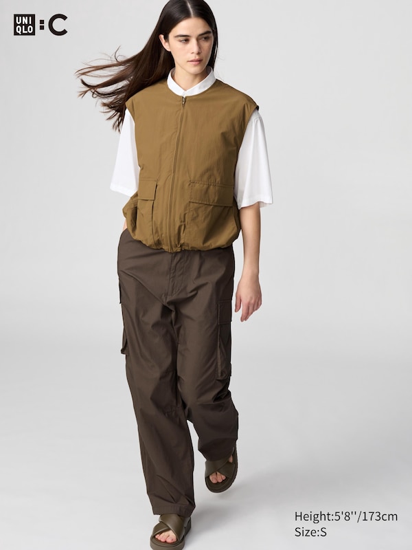 

Жилет с застежкой-молнией Uniqlo, коричневый