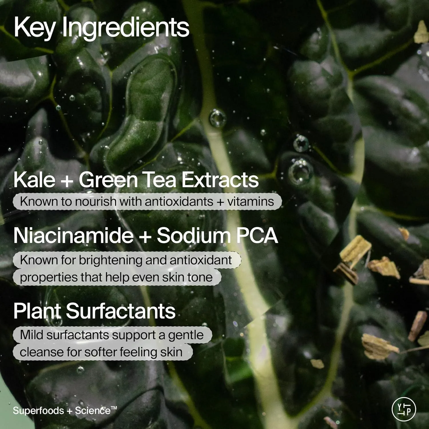 Youth To The People Superfood + Niacinamide гель для душа с капустой кале и зеленым чаем, витаминами и антиоксидантами, улучшает текстуру кожи 485 мл — фото 4