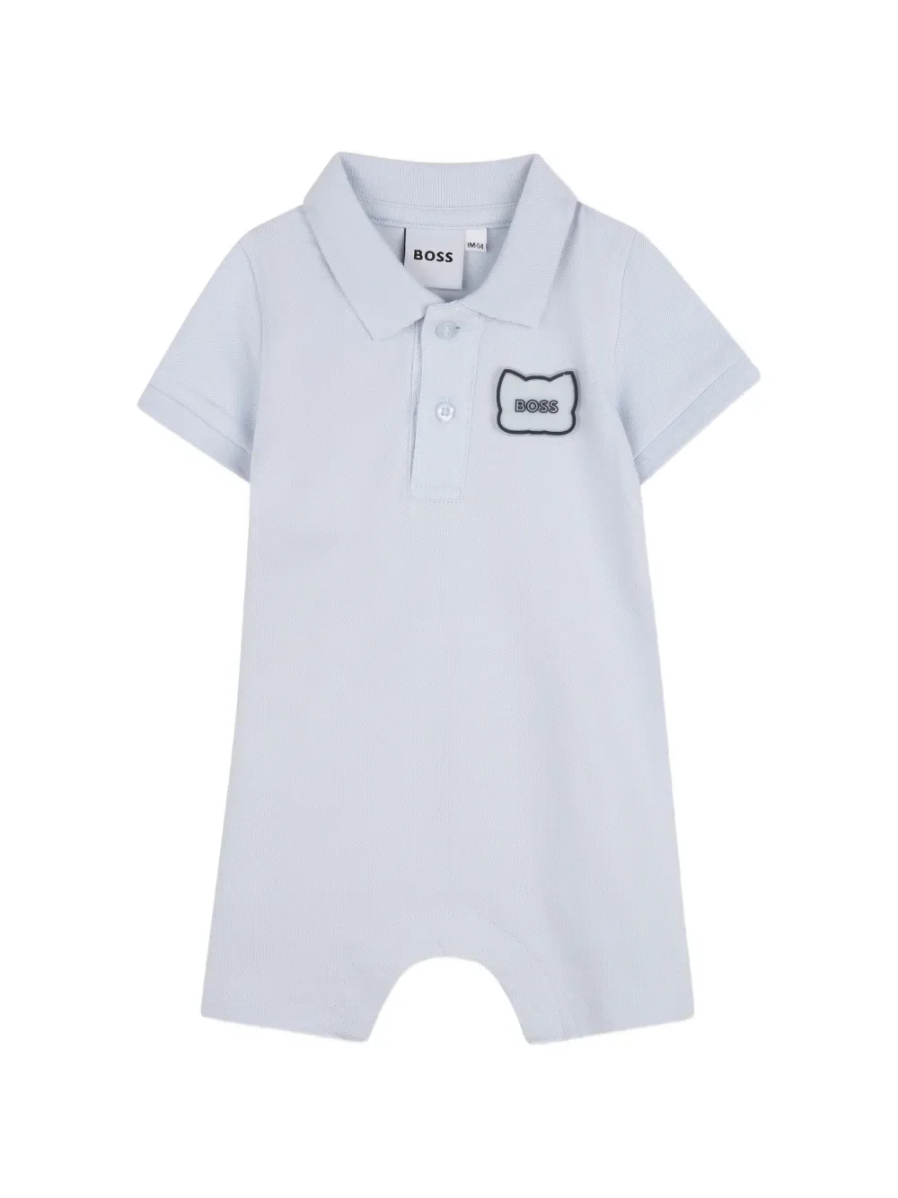 Рубашка поло с аппликацией BOSS Kidswear, синий