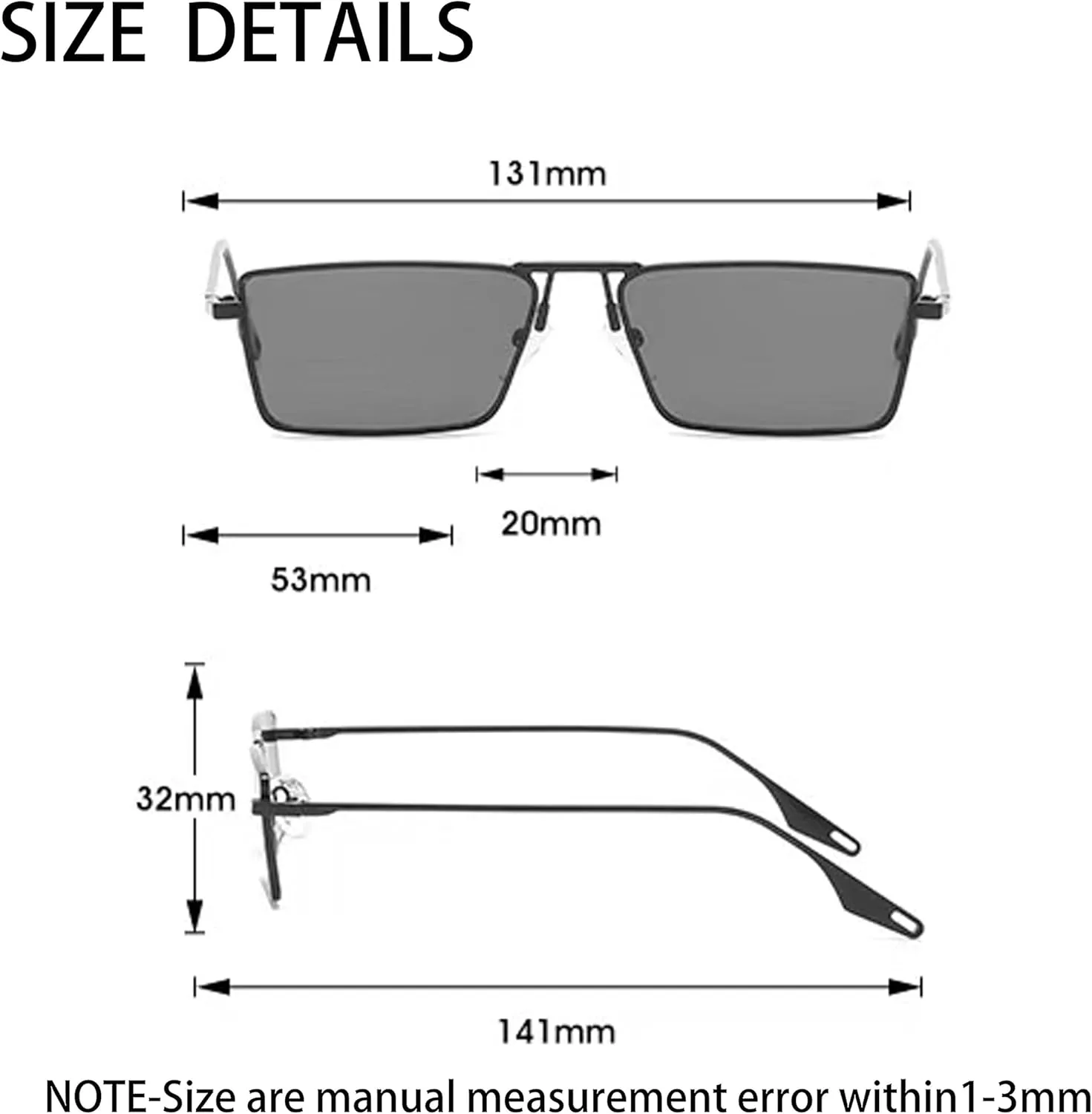 

Модные женские уличные очки, мужские очки в металлической оправе, стильные солнцезащитные очки для мужчин и женщин, прямоугольные солнцезащитные очки Generic, B