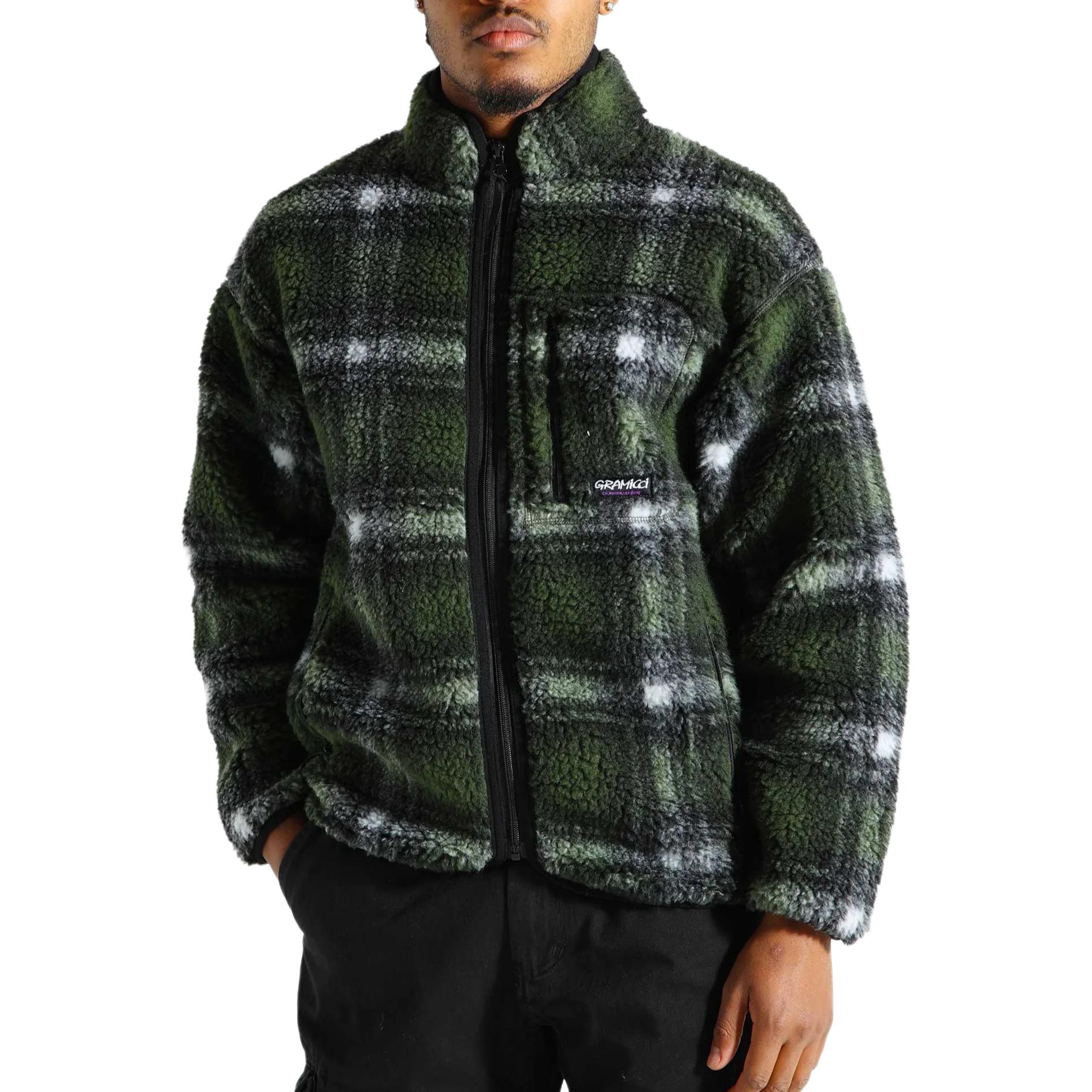 

Gramicci Флисовая куртка в клетку, Olive Green