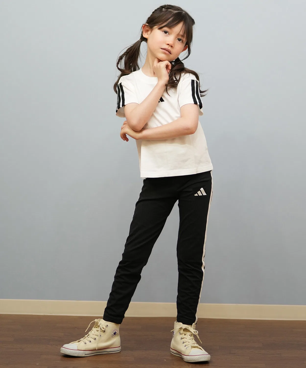 Леггинсы детские adidas K ESS 3ST, черные — фото 2