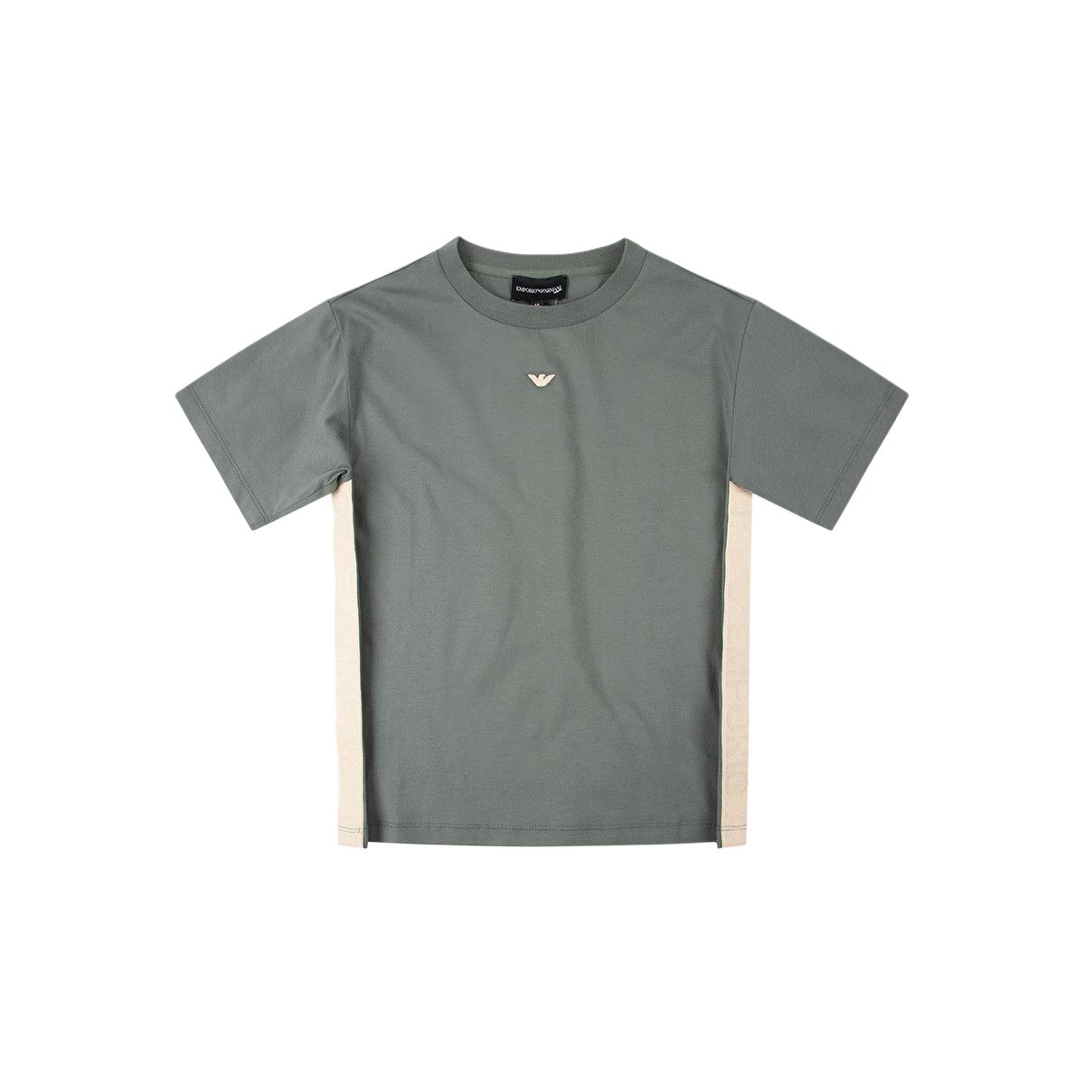 

Футболка с коротким рукавом ss25 для детей EMPORIO ARMANI, серо-зеленый