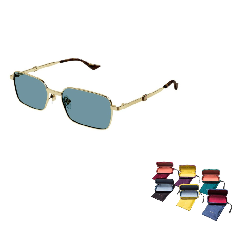 

Квадратные солнцезащитные очки мужские золотые GUCCI, золотой