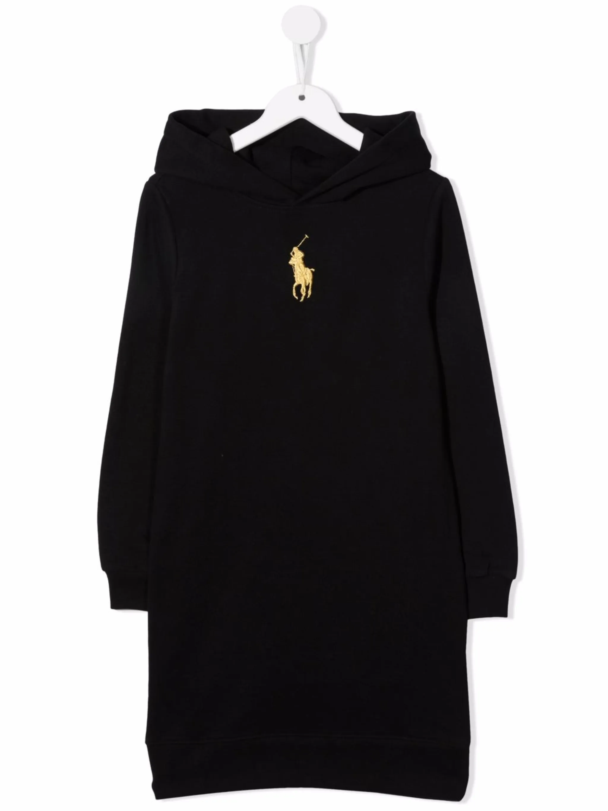 Платье с вышитым логотипом Polo Ralph Lauren Kids, черный