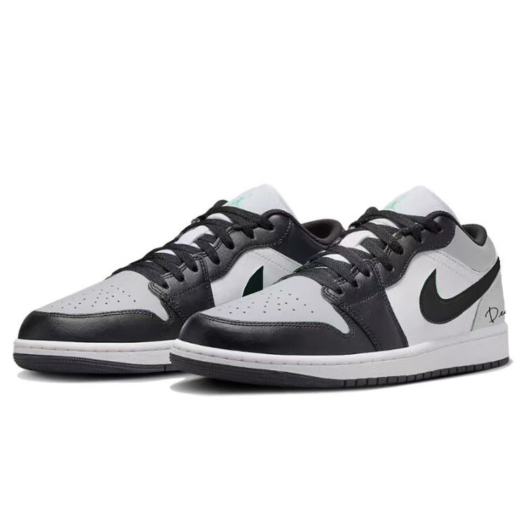 Кроссовки Air Jordan 1 Vintage Basketball Shoes Men Low-top Black/grey/white, черный — фото 3