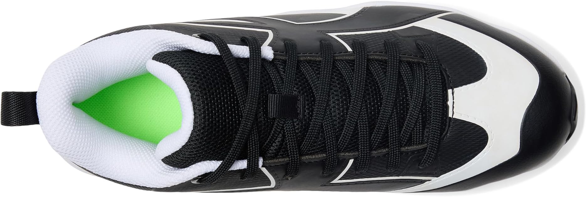 Кроссовки Under Armour Kids  Leadoff Icon Mid RM Jr Baseball Cleats, Black/White/Black — фото 2