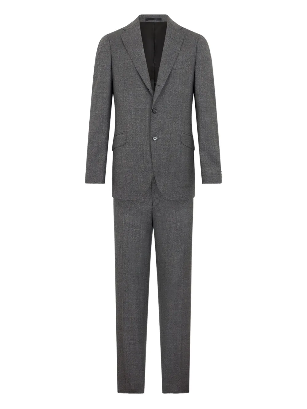 

Однобортный шерстяной костюм Brooks Brothers, серый