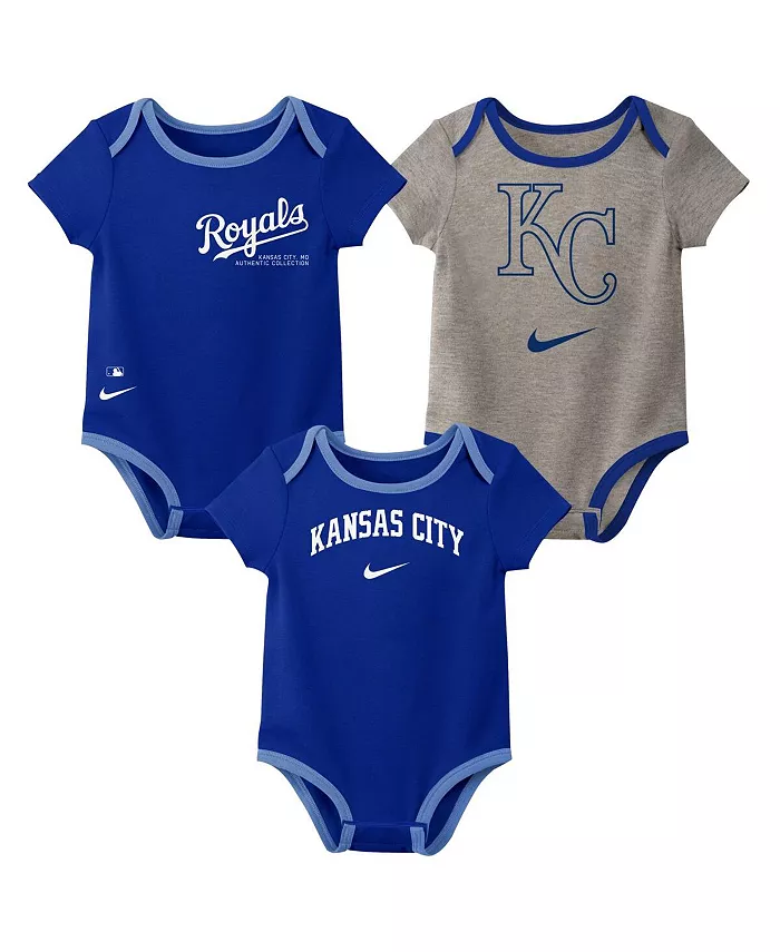 

Детский набор из трех боди для мальчиков и девочек Kansas City Royals Authentic Collection Nike
