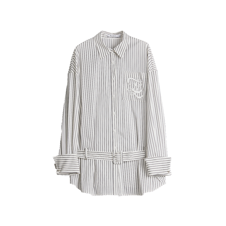 

ELLE Футболка женская в полоску с V-образным вырезом