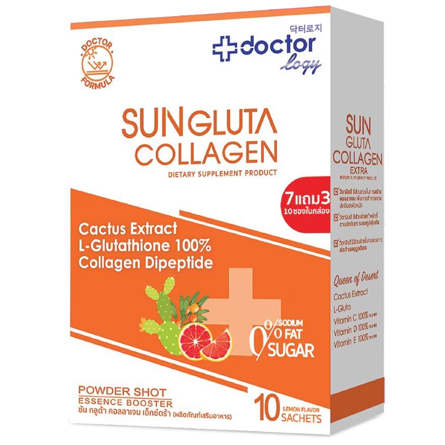 

Doctorlogy Sun Gluta Collagen Extra Powder 10 пакетиков, Orange