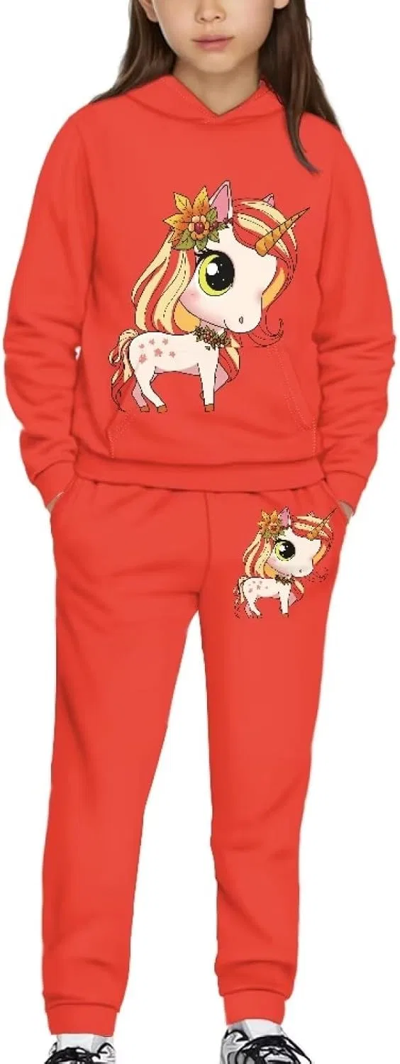 Детский спортивный костюм с капюшоном Uppodwarkid, 2 предмета, Red Unicorn
