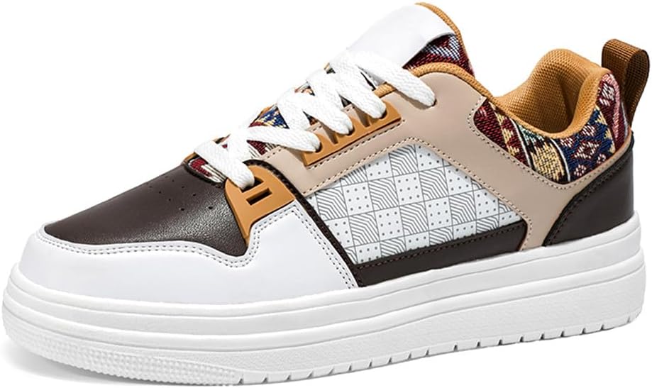 

Мужские повседневные кроссовки MAUGELY для прогулок, легкие, мягкие, низкие, на шнуровке, стильные, коричневый