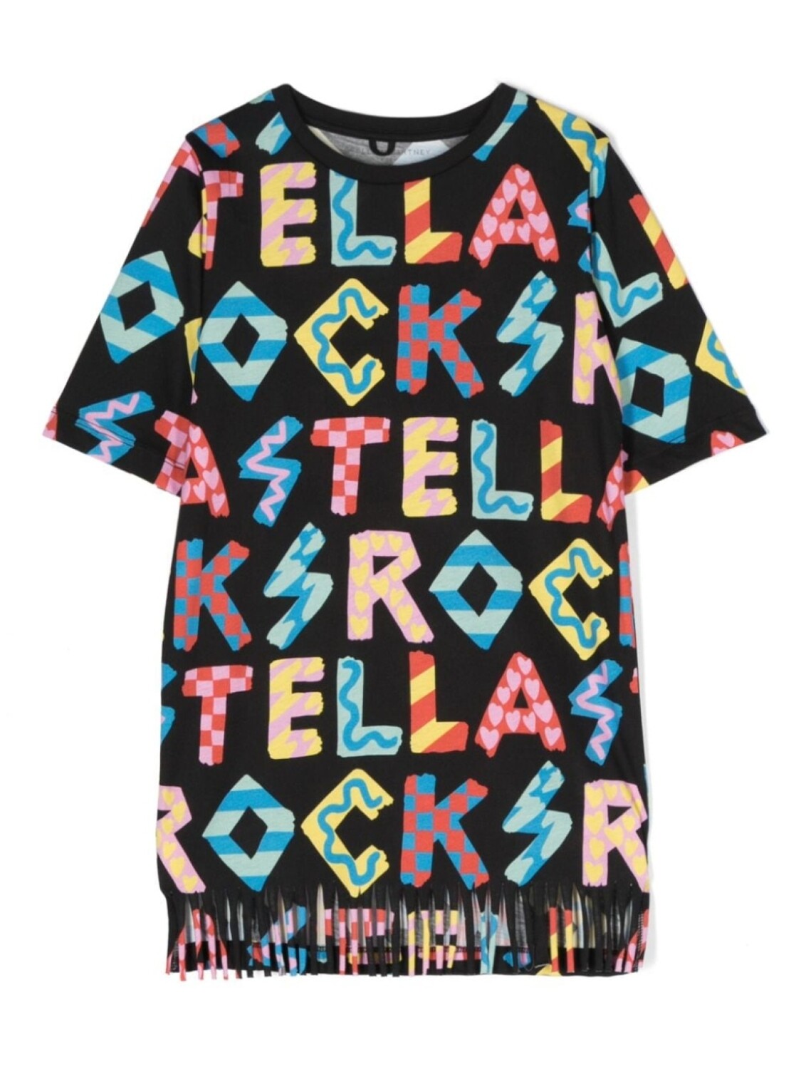 

Stella McCartney Kids платье-футболка с логотипом, черный