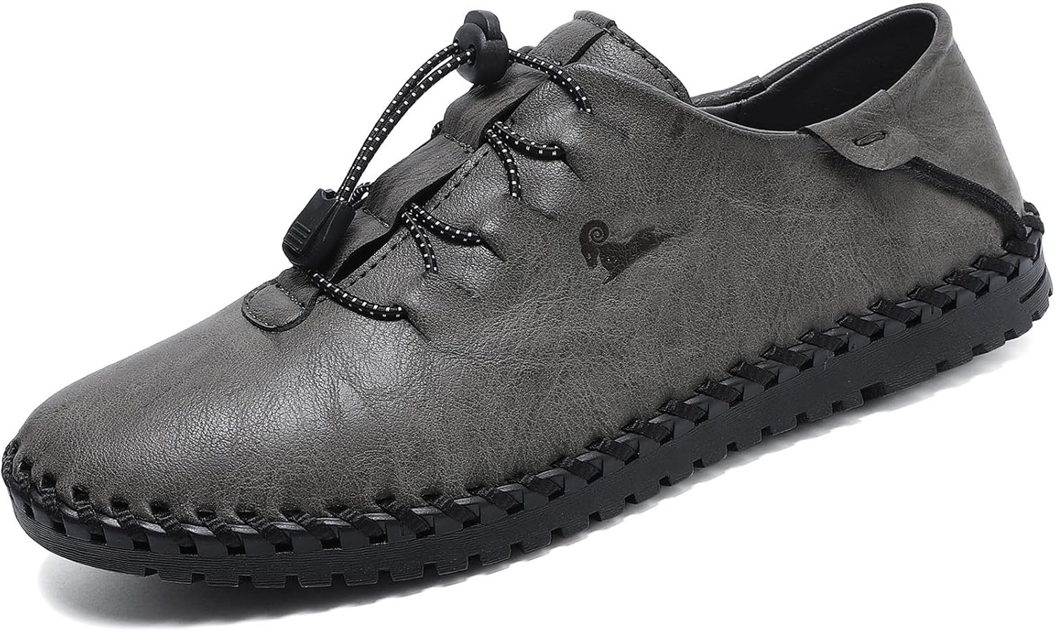 

Мужские повседневные кожаные лоферы RiceelSor с низким ходом, ручной прошивкой, без шнурков, с эластичными застежками, однотонные, летние, дышащие, модные, для работы в офисе и прогулок, темно-серый