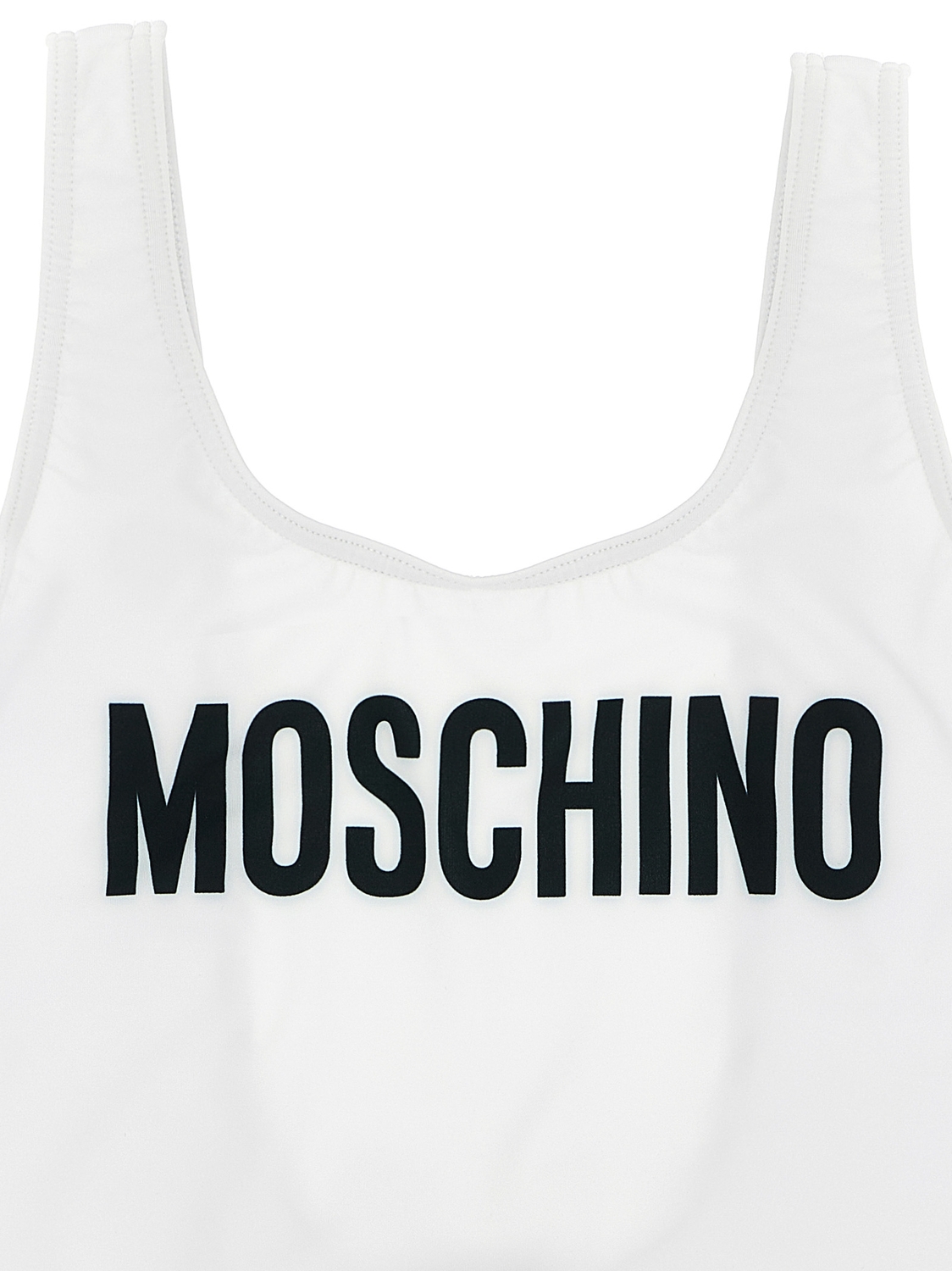 Цельный купальник с логотипом MOSCHINO KID TEEN, белый — фото 3