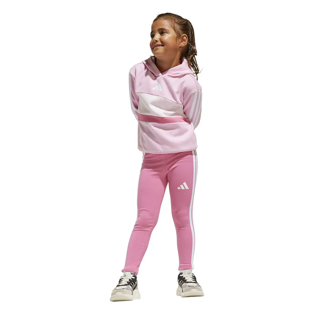 Спортивный костюм adidas Seasonal Essentials Tiberio 3 Stripes Fleece Leggings, розовый — фото 4