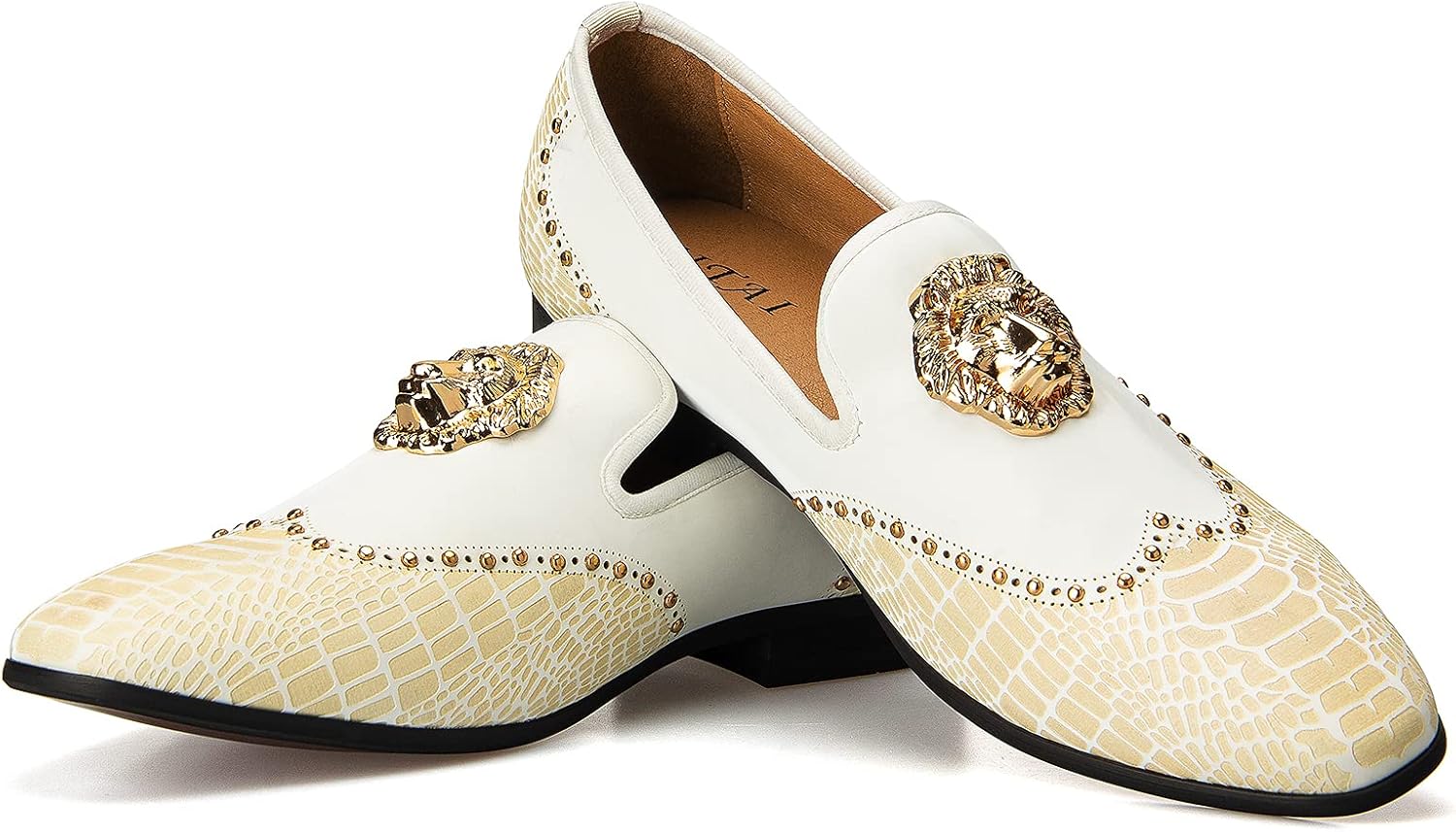 

Мужские туфли JITAI - повседневные лоферы из резины и кожи для мужчин - модная деловая обувь, белый