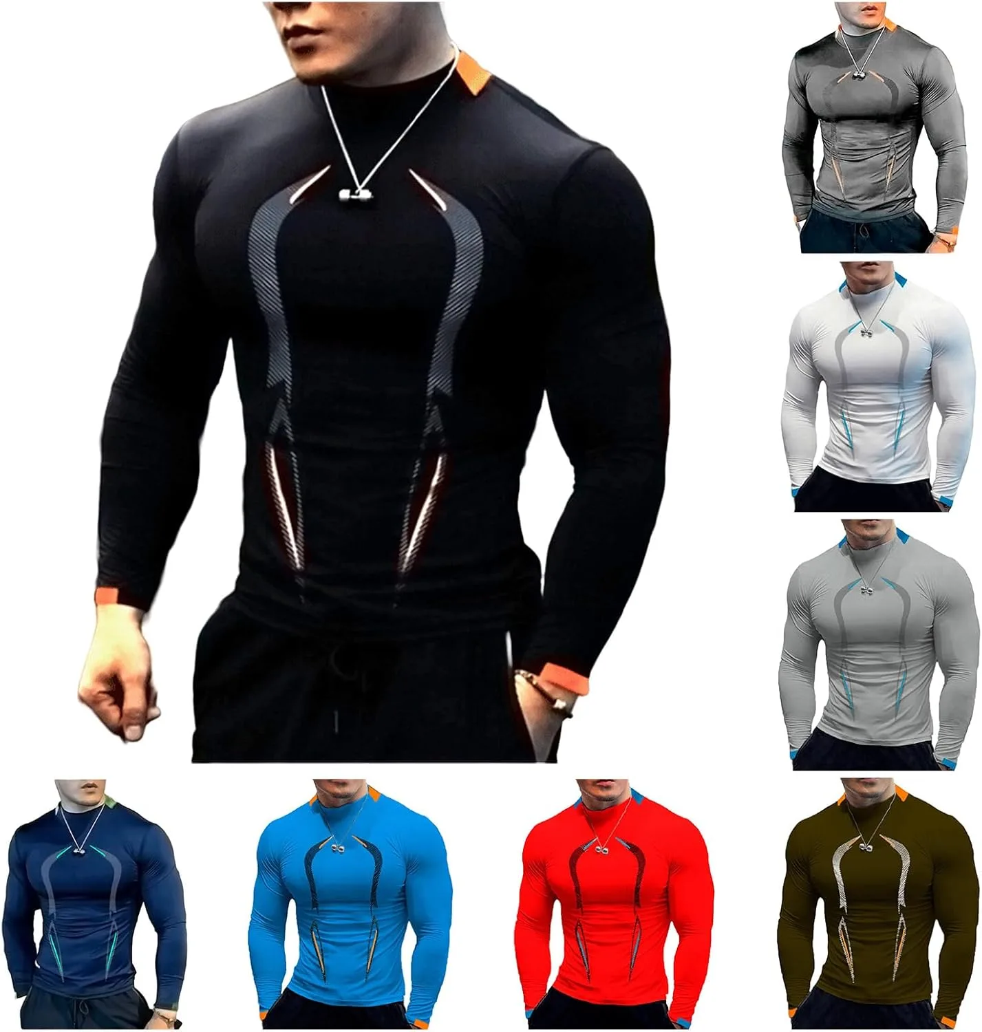 

Мужская футболка для тренировок Graphic Tees Long Sleeve Slim Fit Thatrich