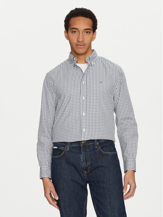 

Рубашка обычного кроя Gingham MW0MW37548 Tommy Hilfiger, синий