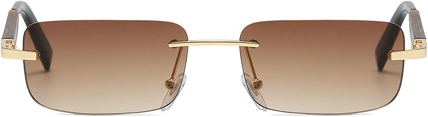 

Солнцезащитные очки Willochra без оправы, прямоугольной формы, для женщин и мужчин, 2025 год, роскошные винтажные очки в стиле панк с маленькой оправой, модные солнцезащитные очки для мужчин, C4