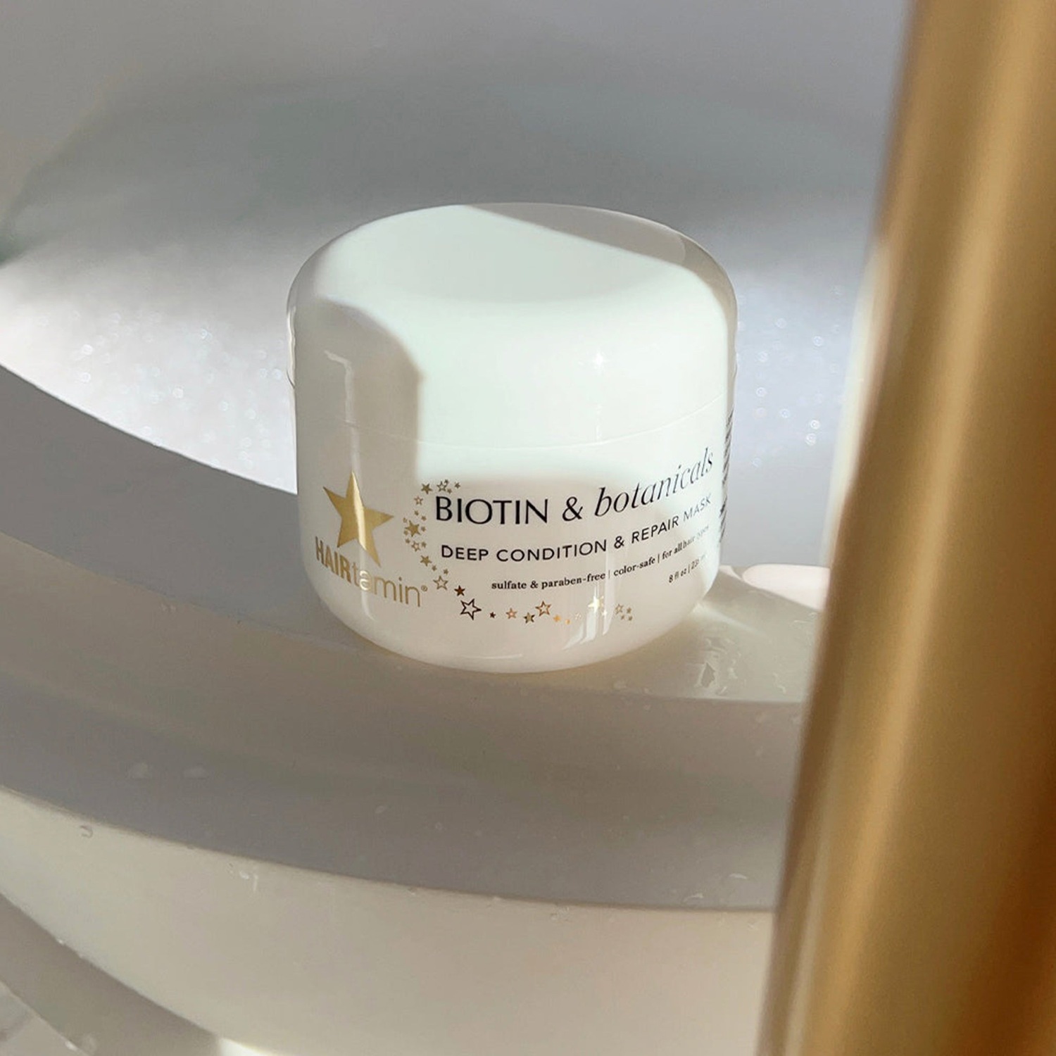 Маска для волос biotin & botanicals deep condition & repair hair mask Hairtamin, объем 236 мл — фото 4