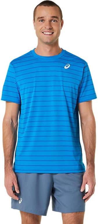 

Мужская футболка ASICS 2041A257 с коротким рукавом, стильная, для тенниса, синий