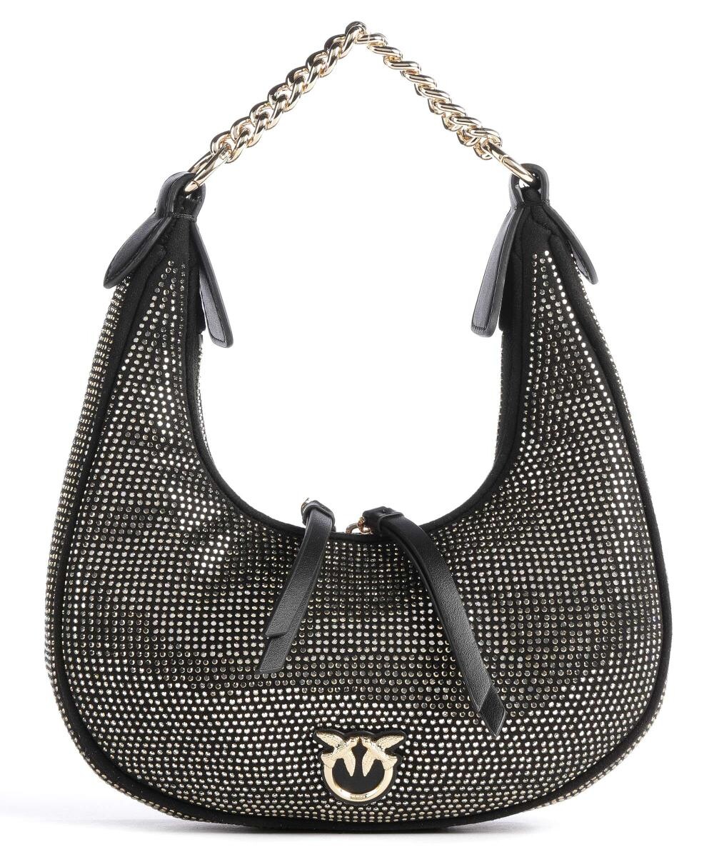 

Мини-Сумка через плечо brioche из текстиля Pinko, черный