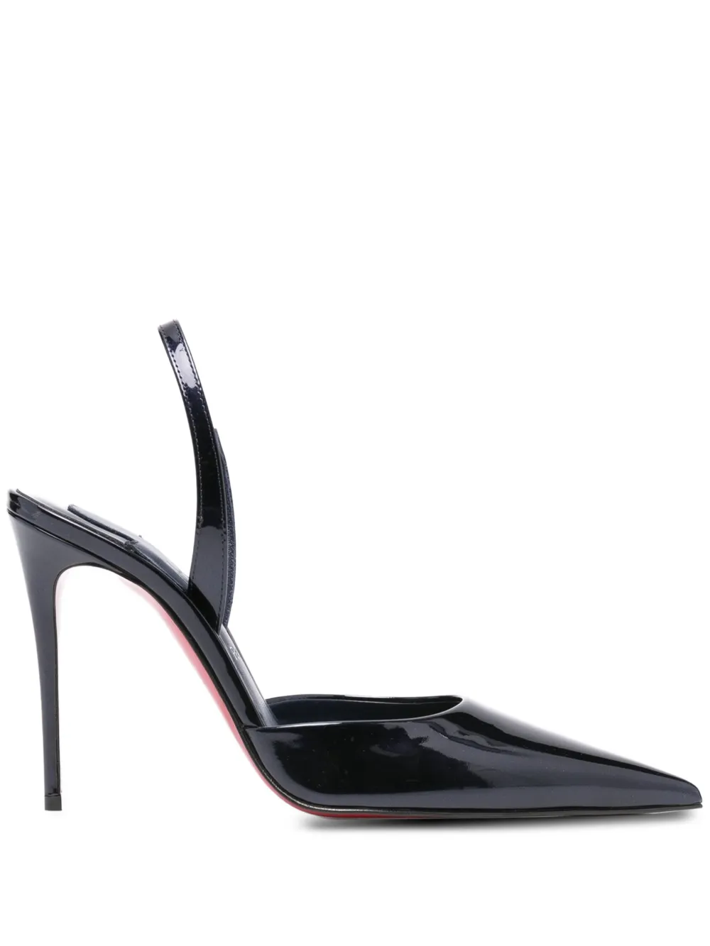 Туфли с заостренным носком и ремешком на пятке Christian Louboutin, синий