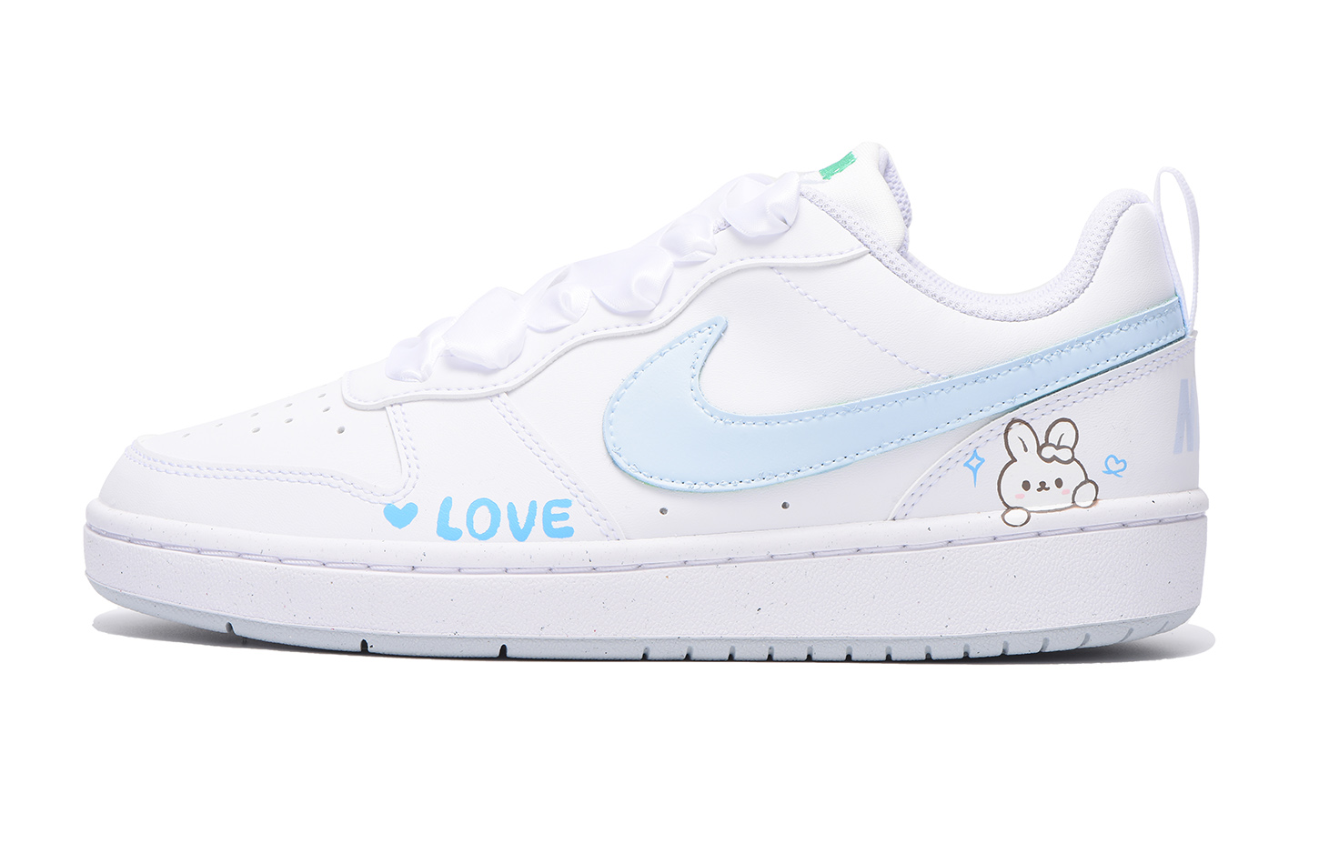 

Кроссовки Nike Court Borough Skateboard Shoes Women's Low-Top White Blue, голубой, Синий, Кроссовки Nike Court Borough Skateboard Shoes Women's Low-Top White Blue, голубой