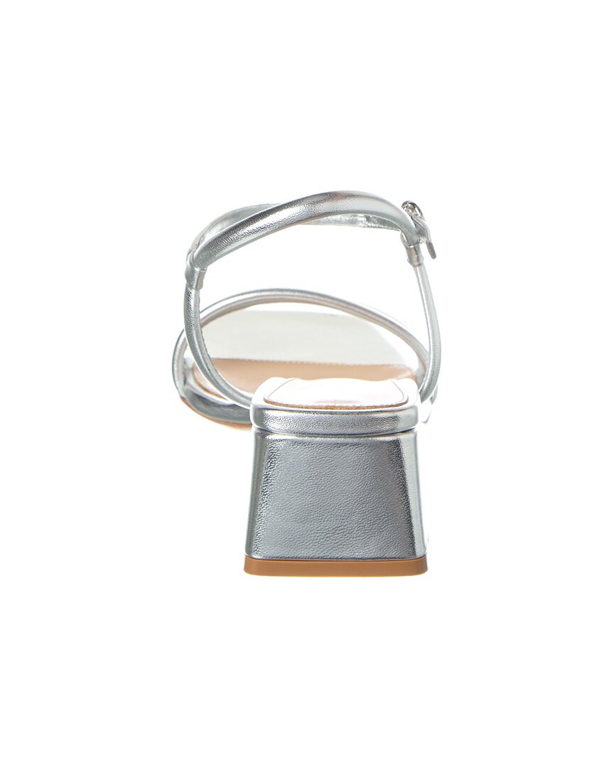 Gianvito Rossi Lena 45 Leather Sandal, серый — фото 3