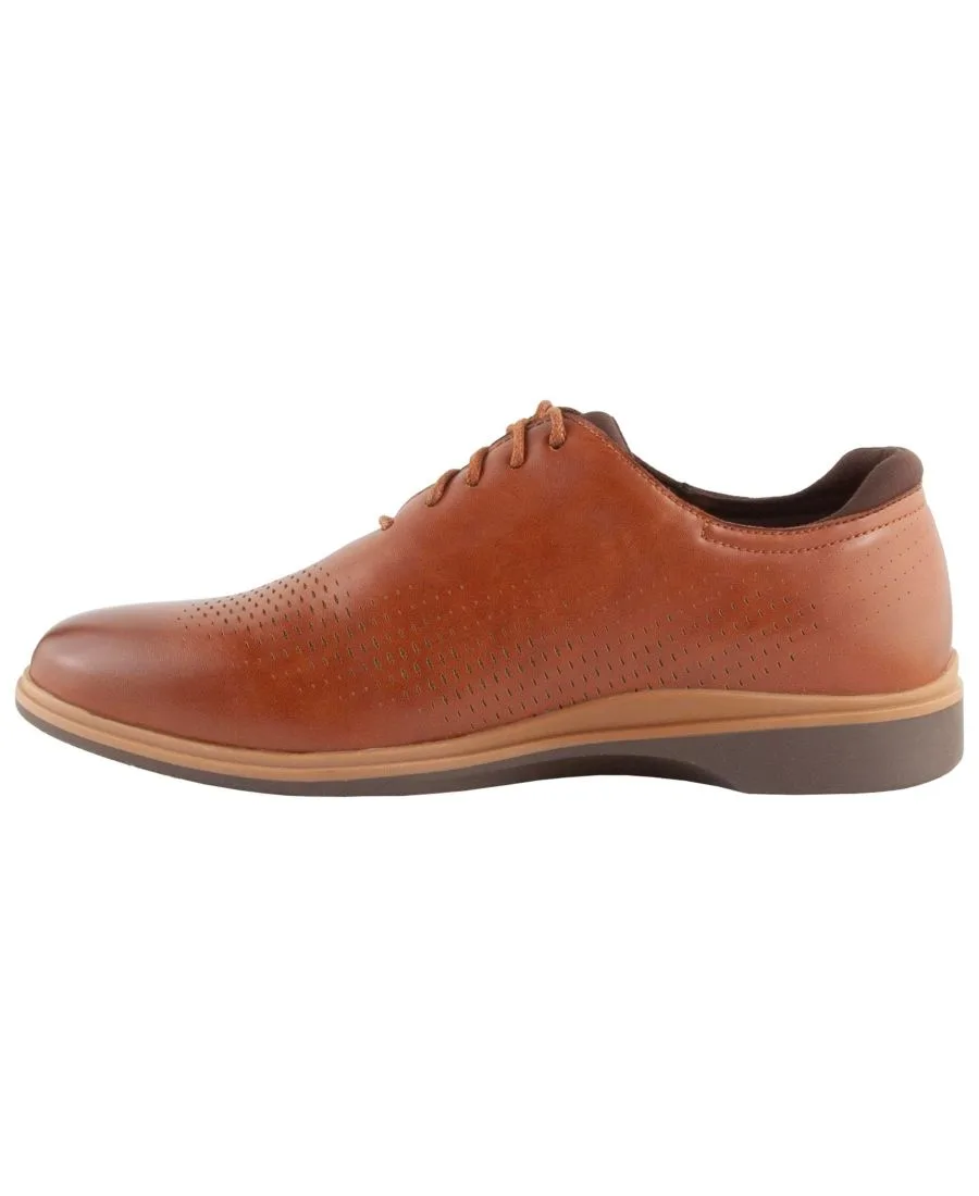 Мужские перфорированные классические оксфорды Valencia Comfort DEER STAGS, Cognac — фото 3