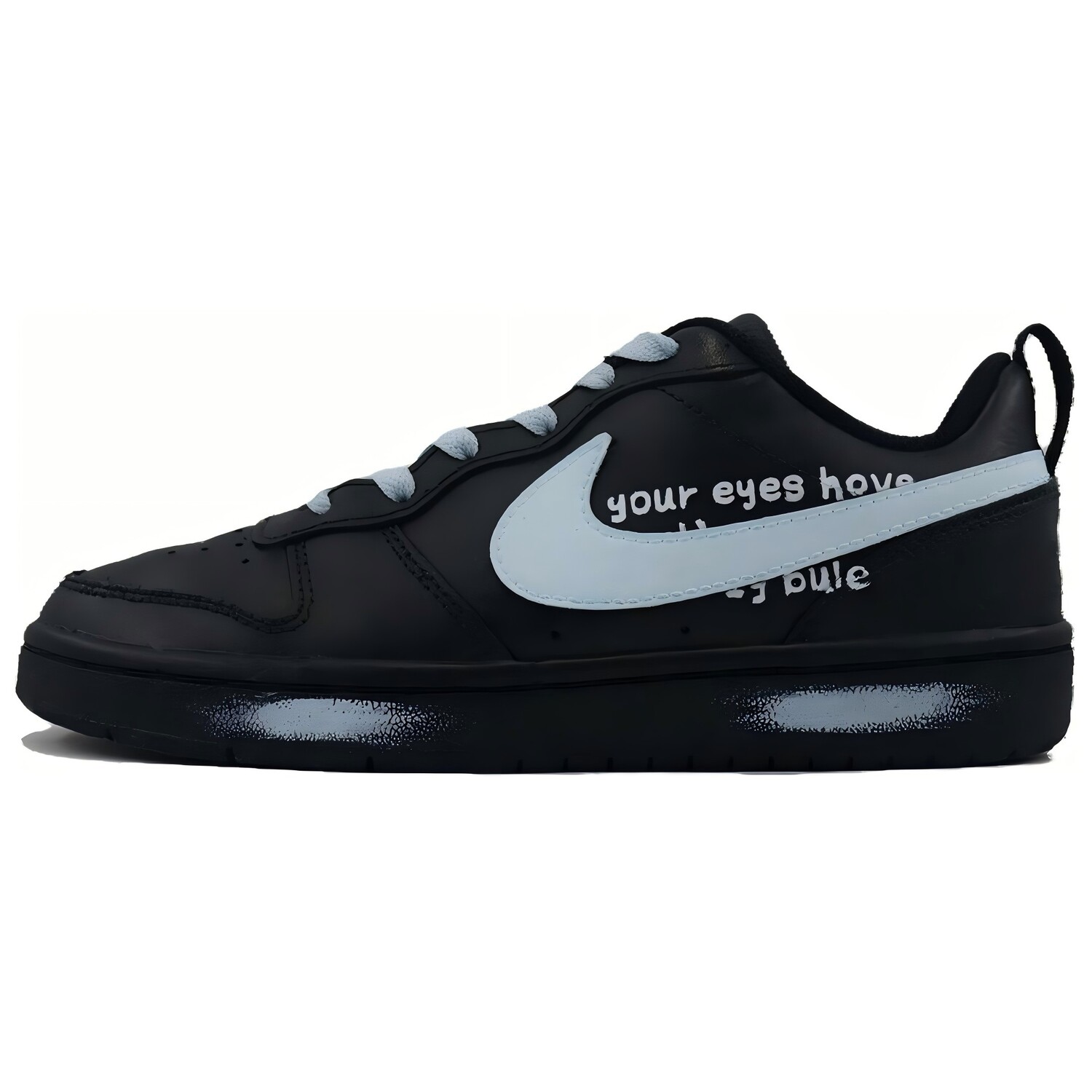 

Обувь для скейтбординга Court Borough для детей, начальная школа Nike, черный/синий